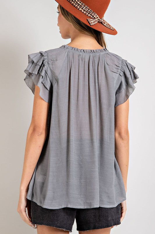 Time to Party Ruffle Top