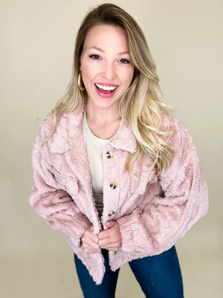 Shayla Cable Knit Fleece Jacket