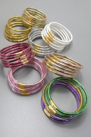 Glitter Jelly Bangles