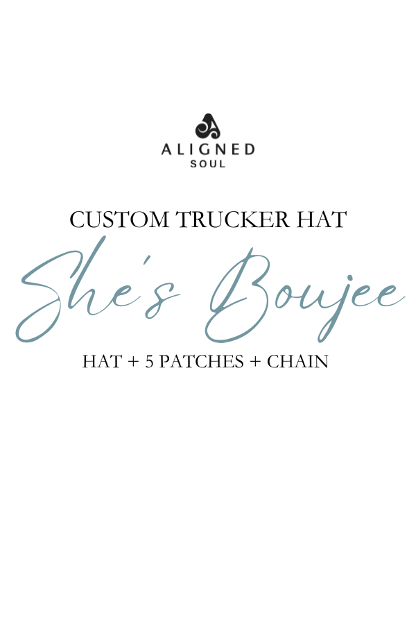 PPOB- She's Boujee- Hat w/ 5 patches + Chain