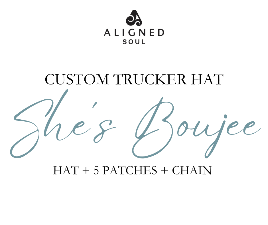 PPOB- She's Boujee- Hat w/ 5 patches + Chain