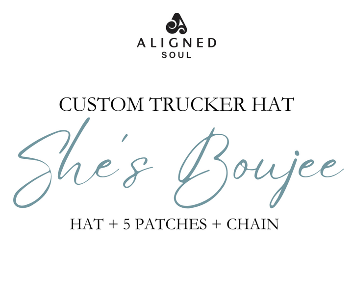 PPOB- She's Boujee- Hat w/ 5 patches + Chain