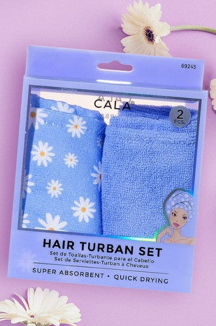 Daisy Flower Hair Turban Set