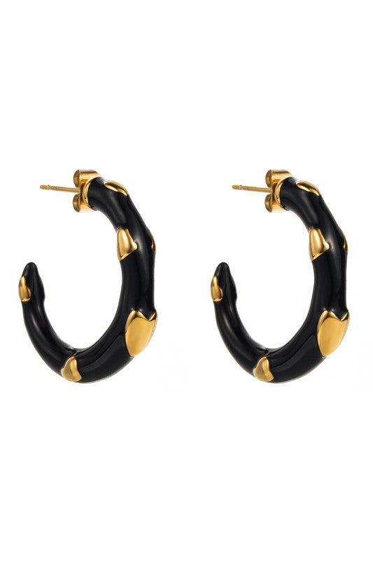 Waterproof Heart Huggie Earrings