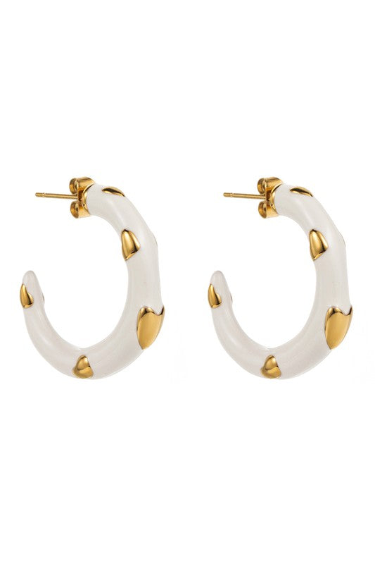 Waterproof Heart Huggie Earrings