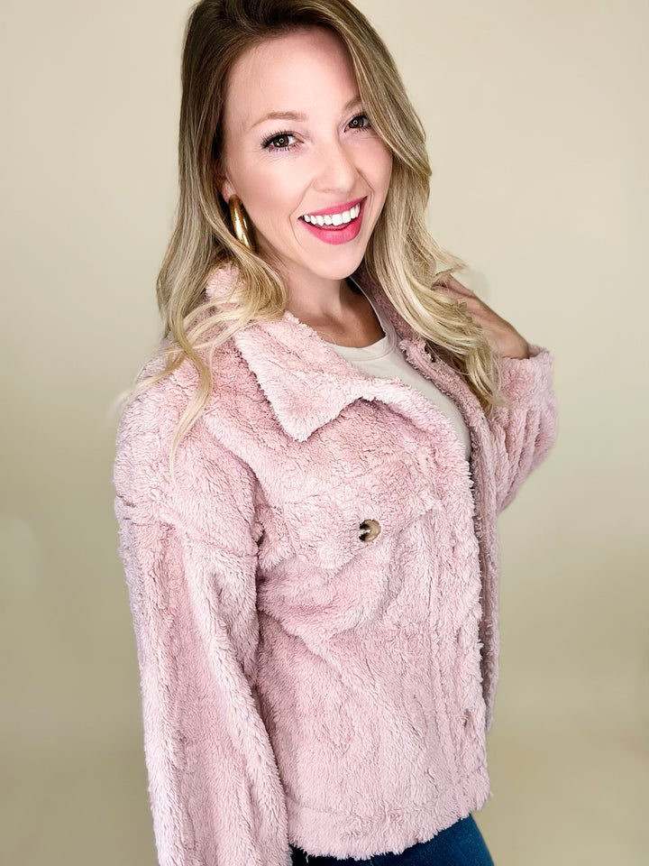 Shayla Cable Knit Fleece Jacket