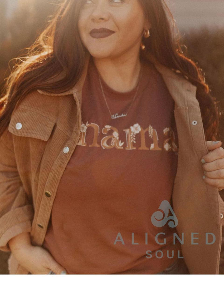 Terracotta Floral Mama Tee