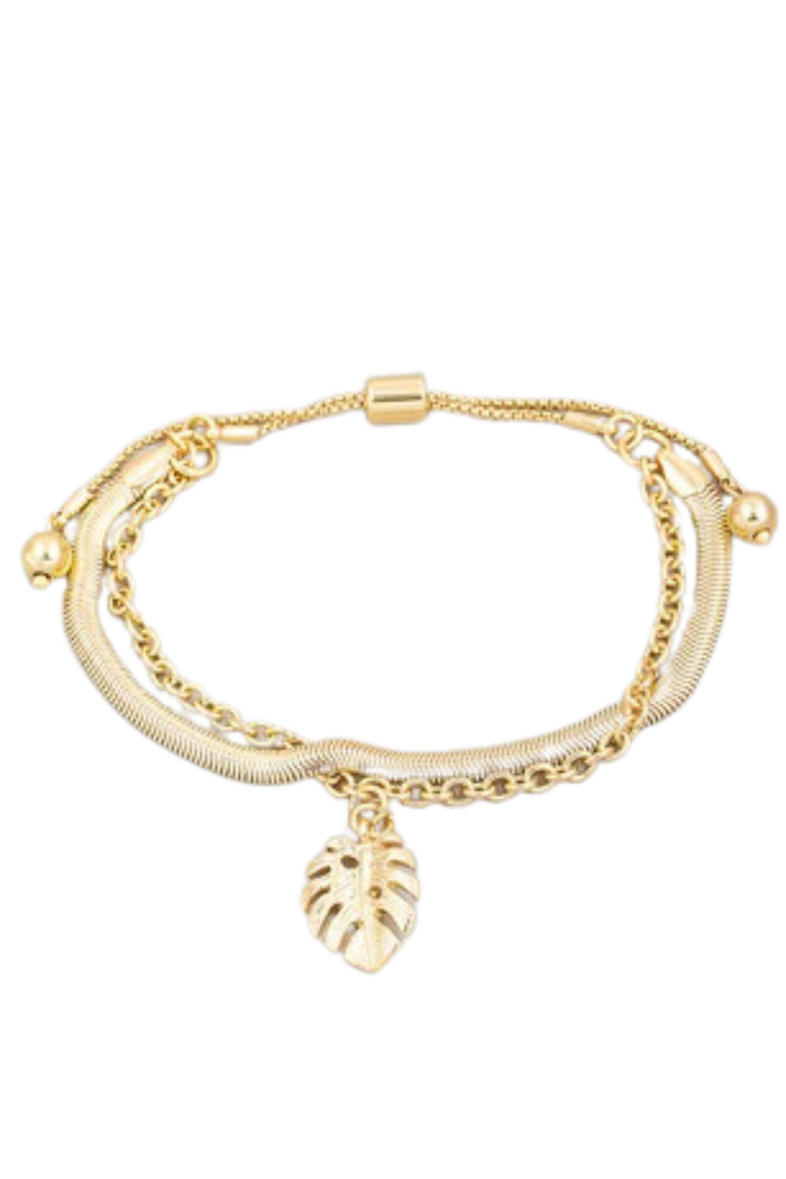 Golden Palm Layered Bracelet
