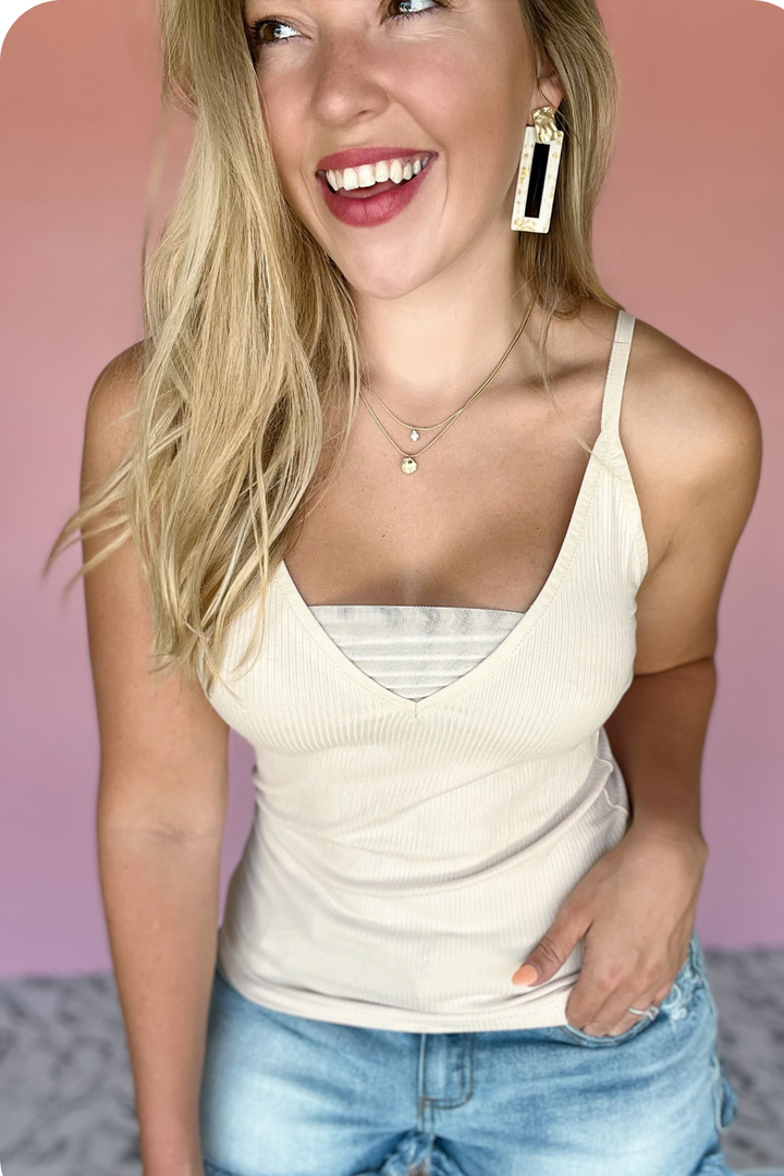 One Thing at a Time Ribbed Tank