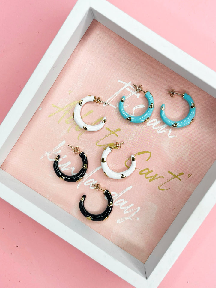 Waterproof Heart Huggie Earrings