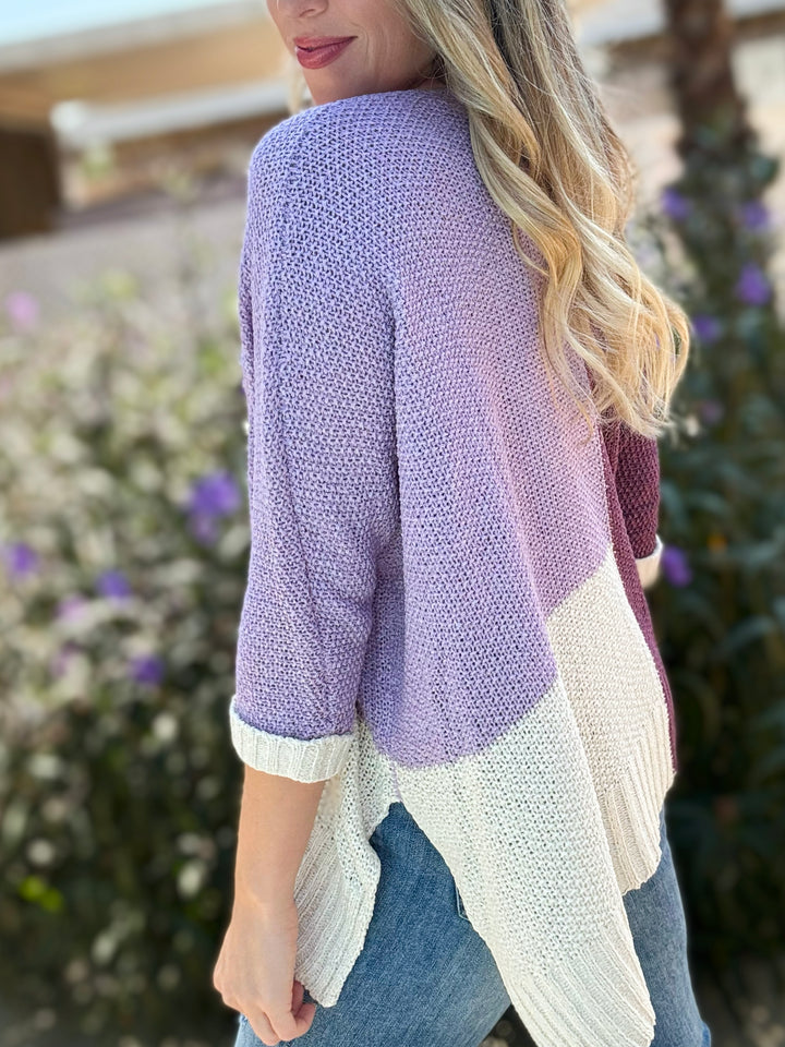 Splitting The Road Lilac Sweater Top