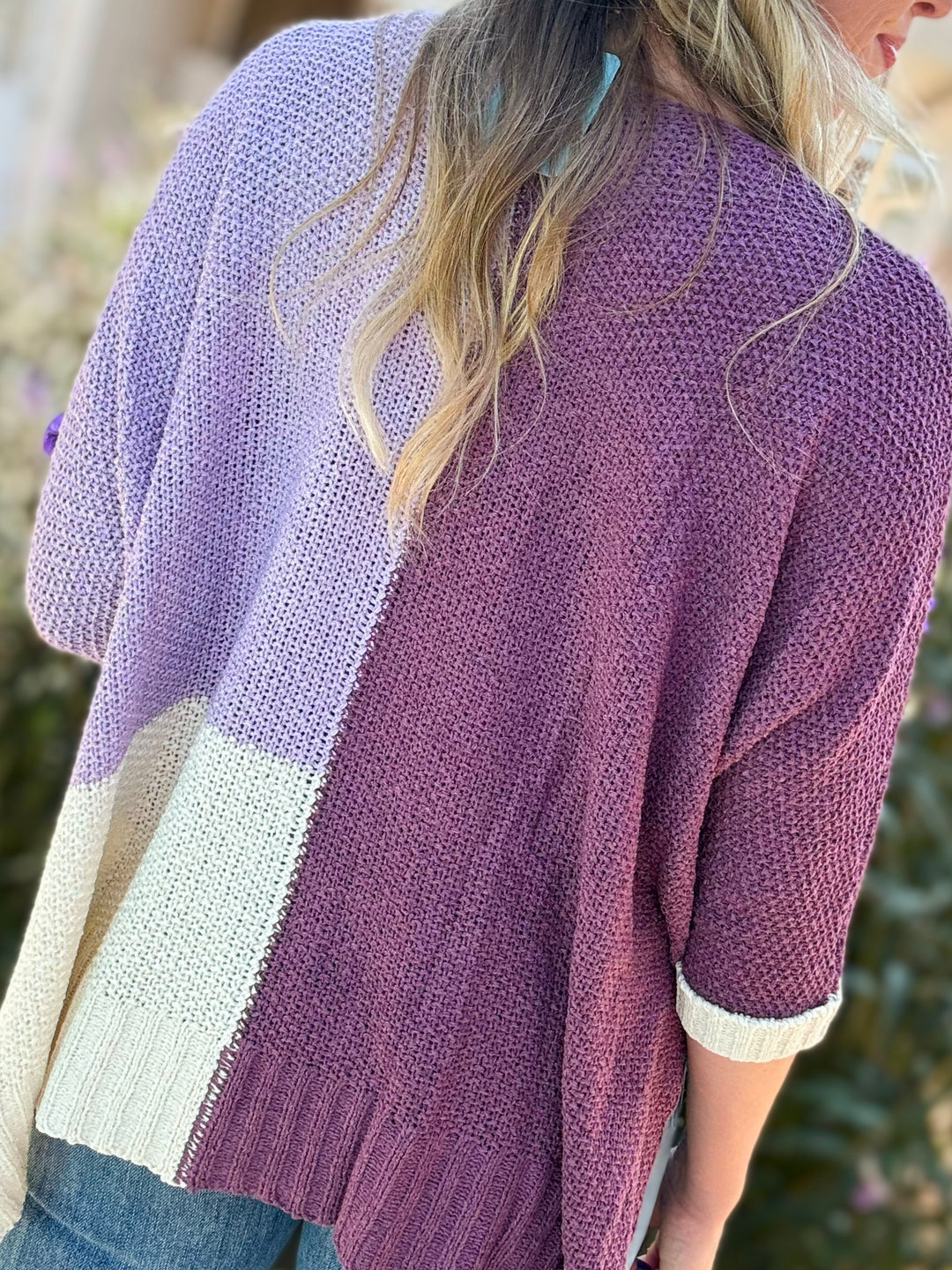 Splitting The Road Lilac Sweater Top