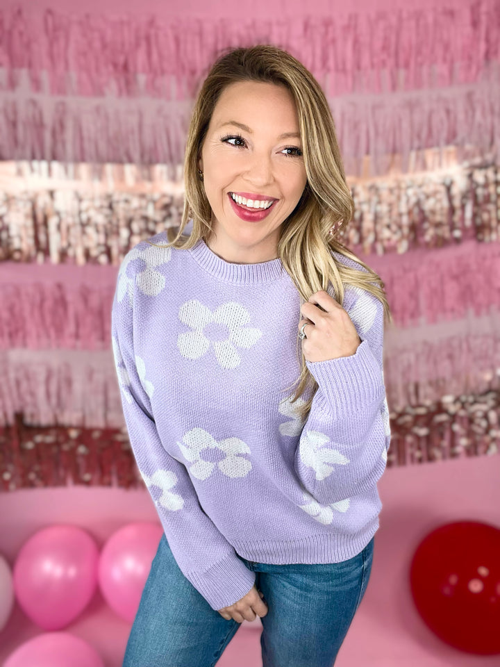 Micah Floral Dropshoulder Sweater