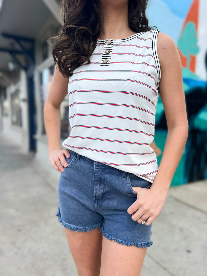 The Lindsay Acid Wash Frayed Shorts- Several Colors