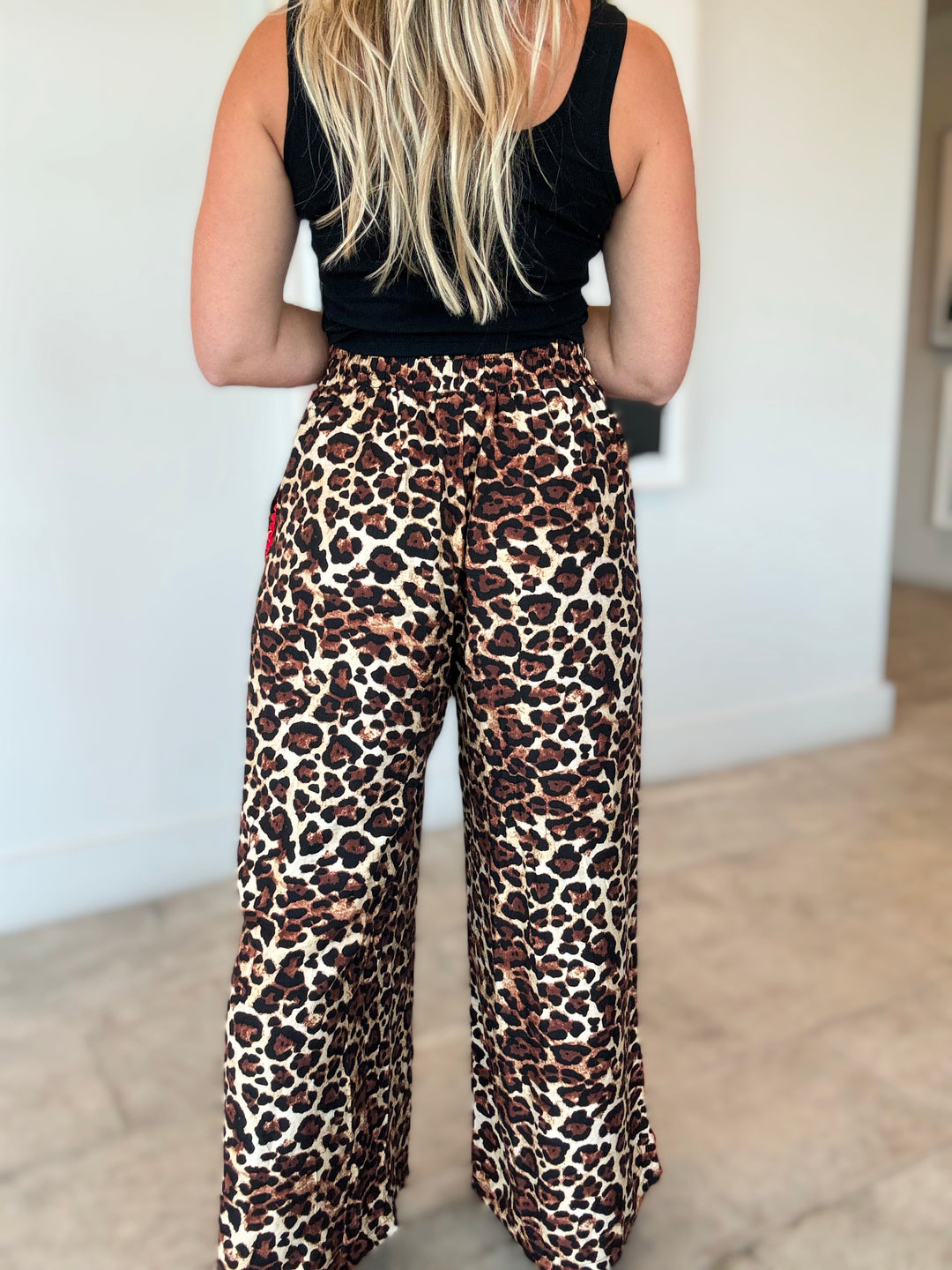 Wild Soul Leopard Wide-Leg Pants