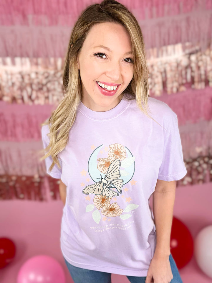 Things Change Orchid Graphic Tee