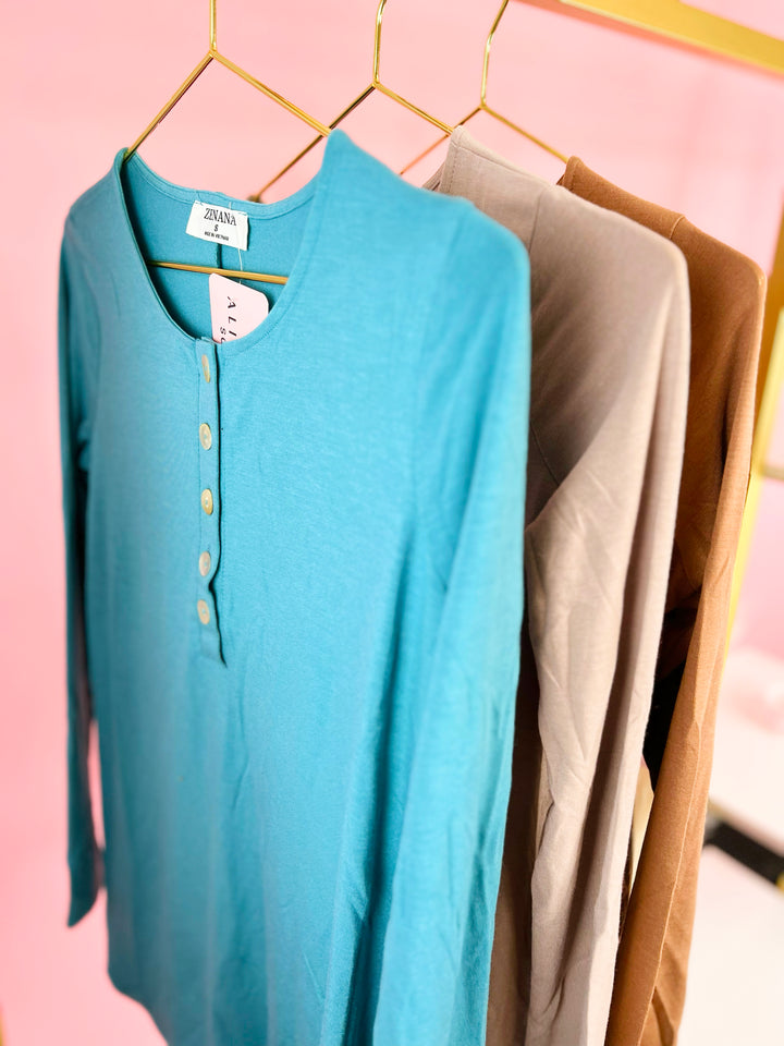 Lindsey Dolphin Hem Long Sleeve