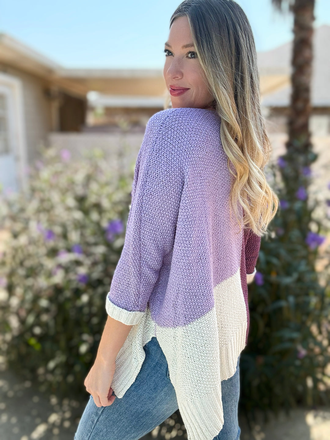 Splitting The Road Lilac Sweater Top