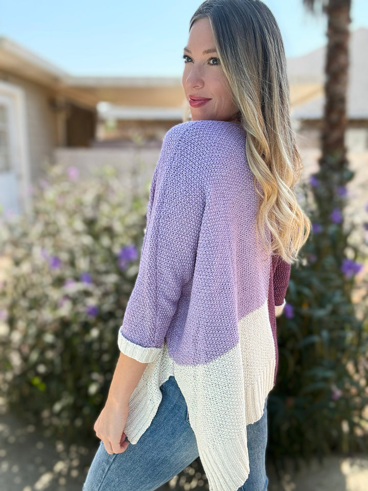 Splitting The Road Lilac Sweater Top