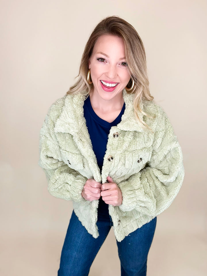 Shayla Cable Knit Fleece Jacket