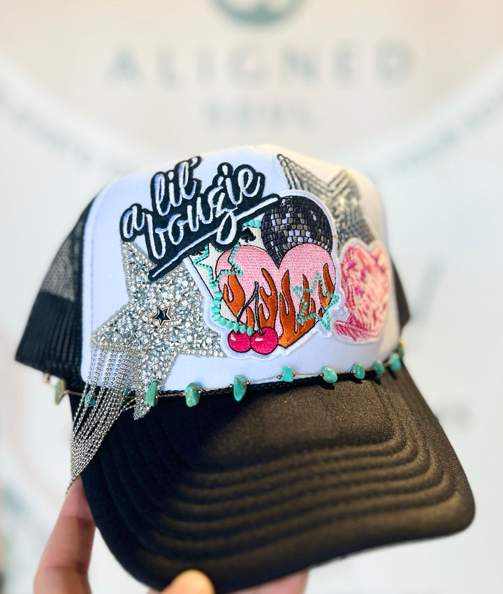 A Lil’ Boujee Blk/Wht Trucker Hat