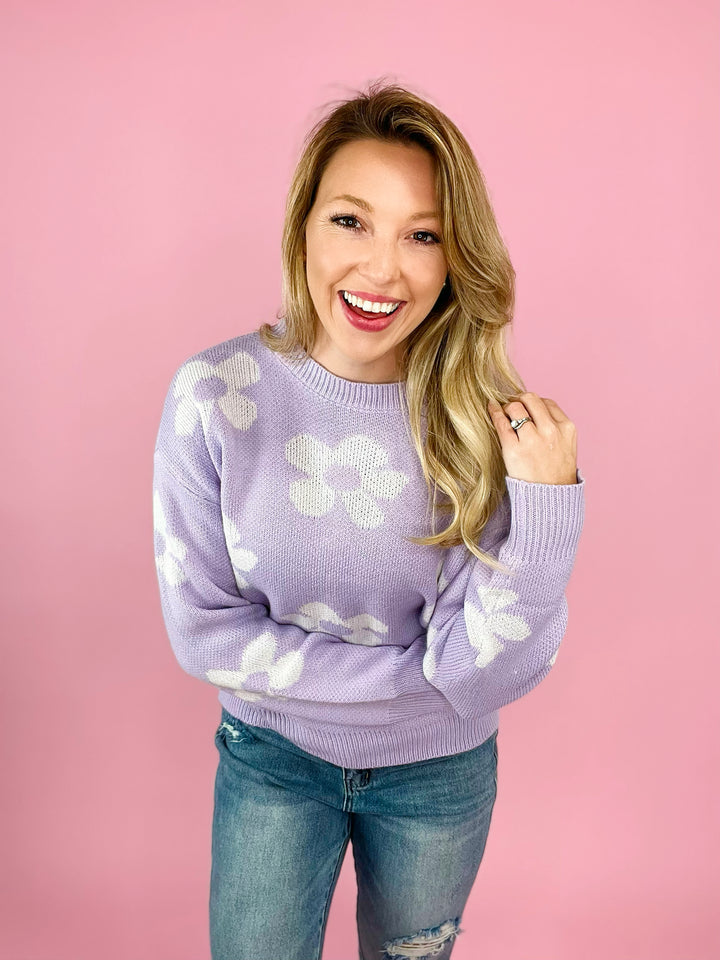 Micah Floral Dropshoulder Sweater