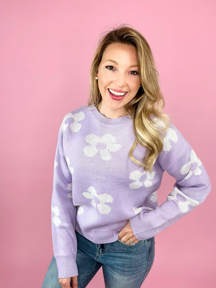 Micah Floral Dropshoulder Sweater