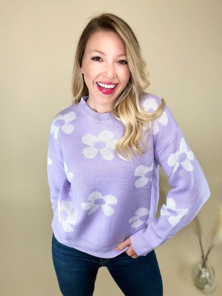 Micah Floral Dropshoulder Sweater