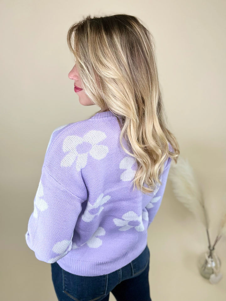 Micah Floral Dropshoulder Sweater