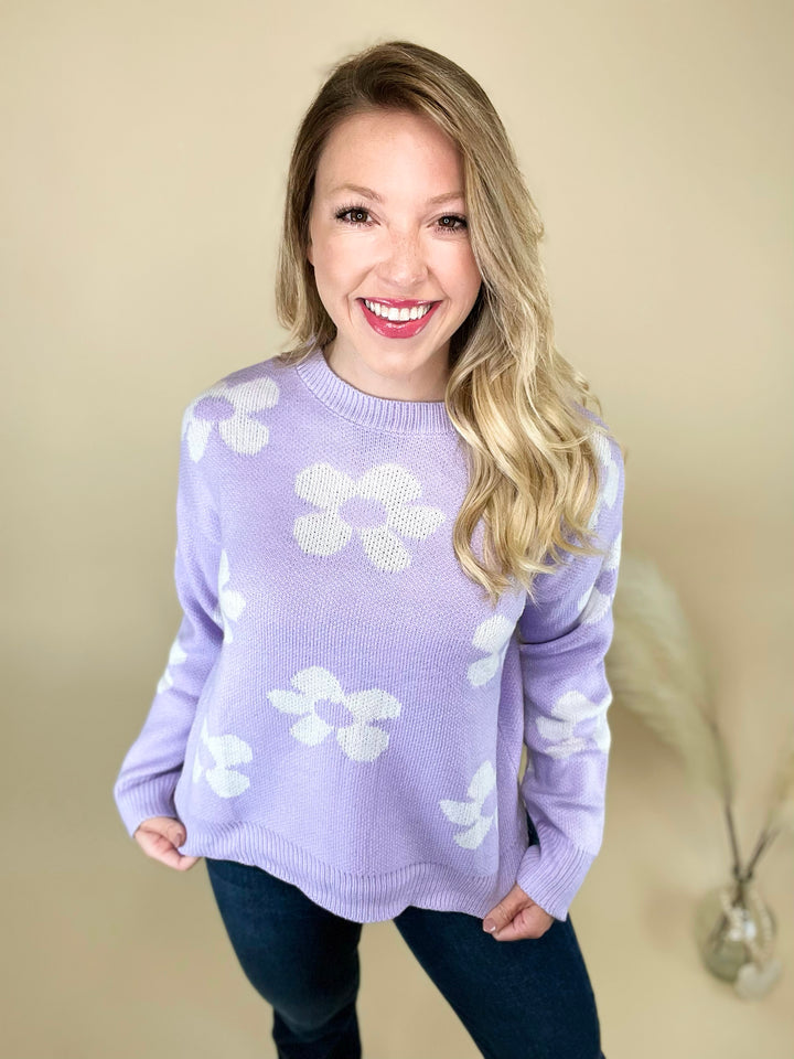 Micah Floral Dropshoulder Sweater