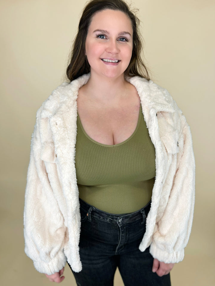 Shayla Cable Knit Fleece Jacket