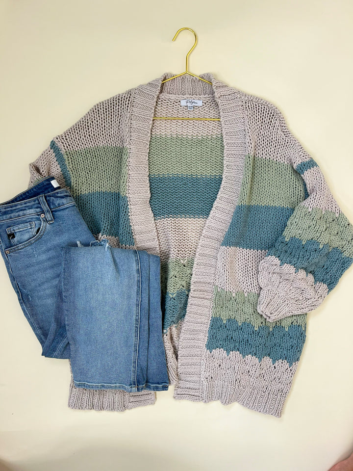 Tranquility Colorblock Knit Cardigan