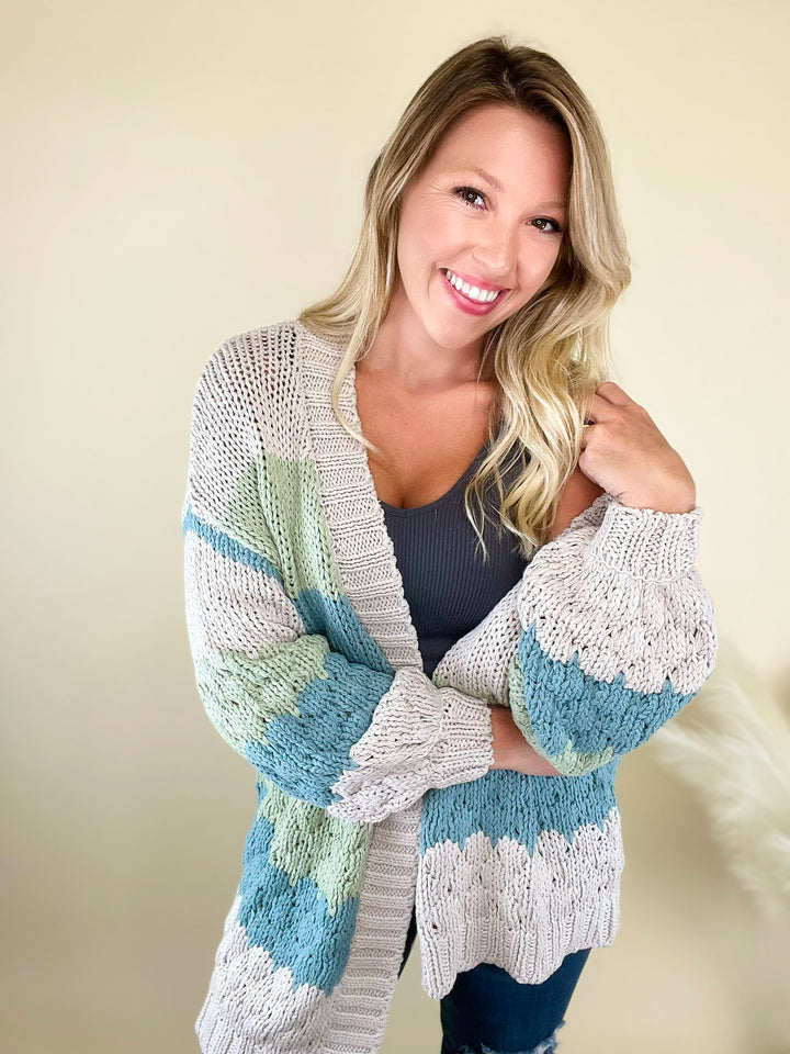 Tranquility Colorblock Knit Cardigan