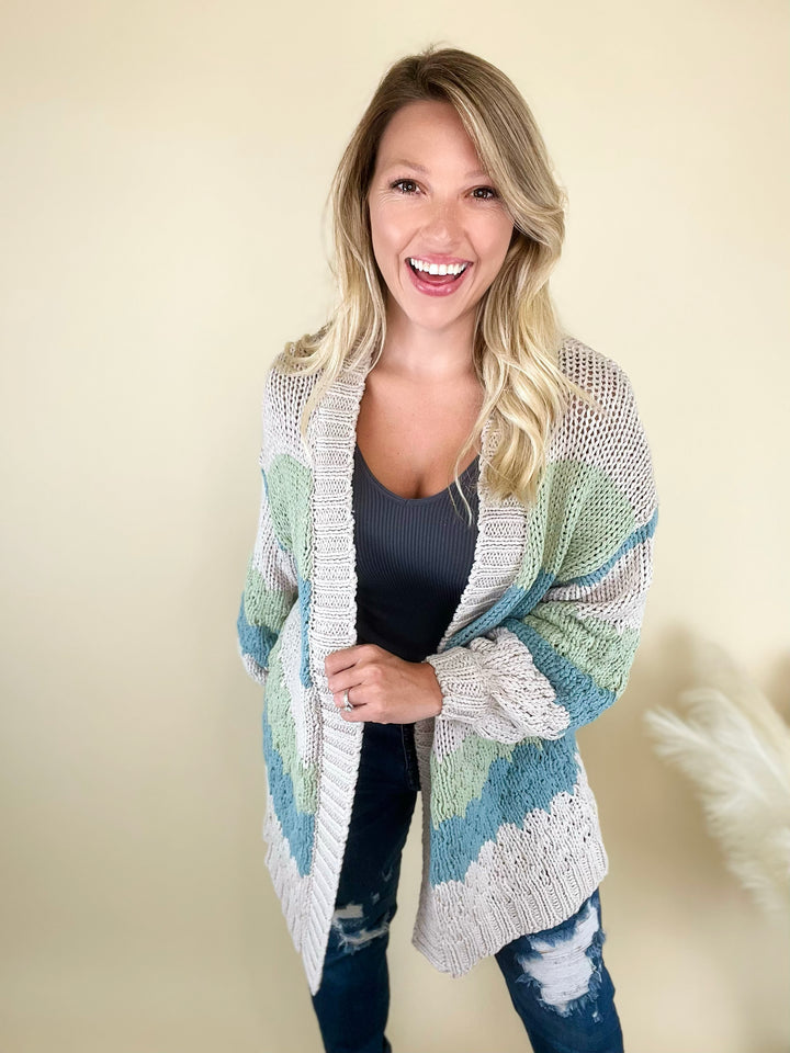Tranquility Colorblock Knit Cardigan