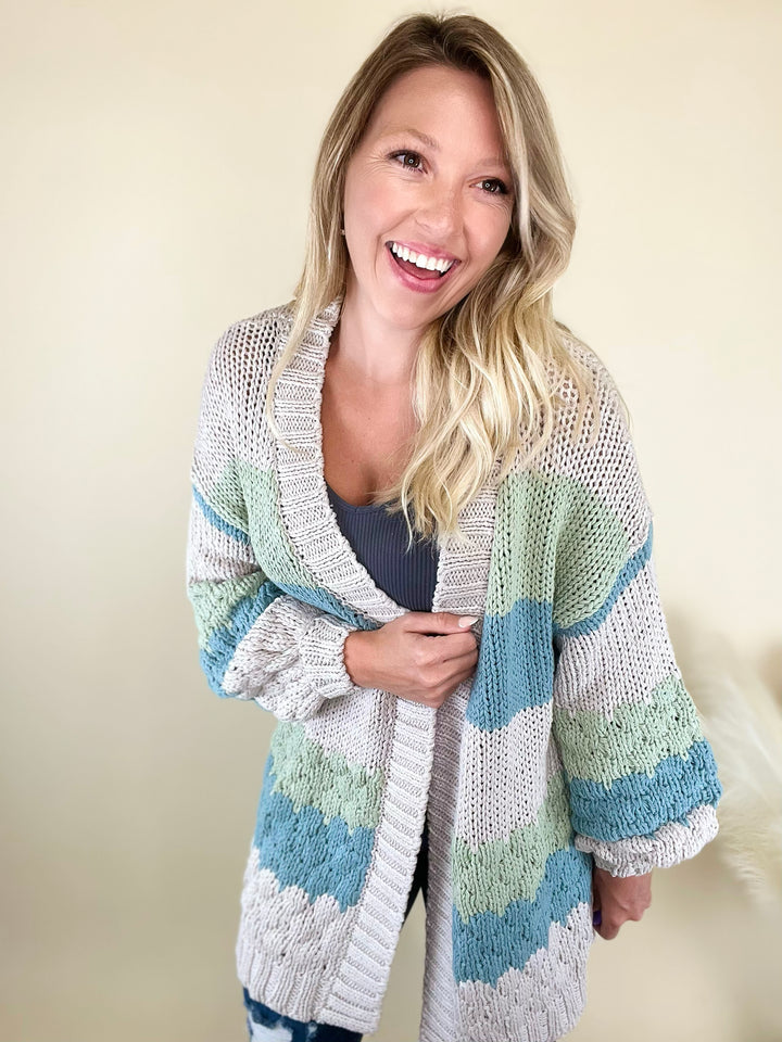 Tranquility Colorblock Knit Cardigan