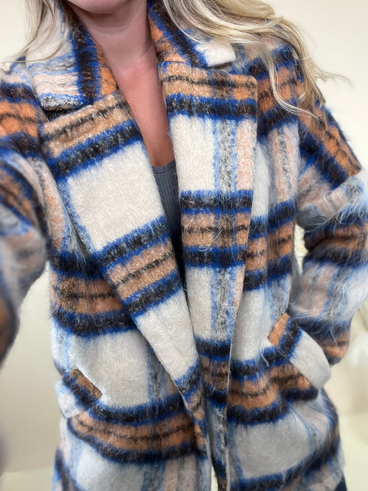 Neutral Ground Plaid Jacket