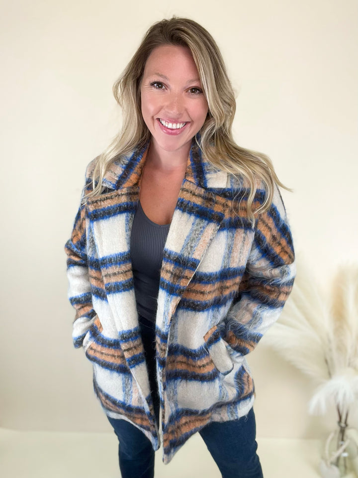 Neutral Ground Plaid Jacket