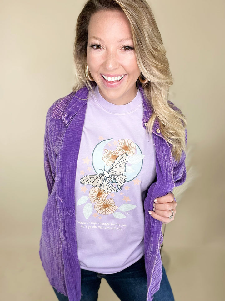 Things Change Orchid Graphic Tee
