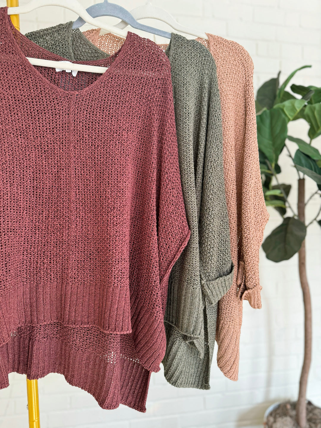 Evolution Loose Fit Sweater- Burgundy