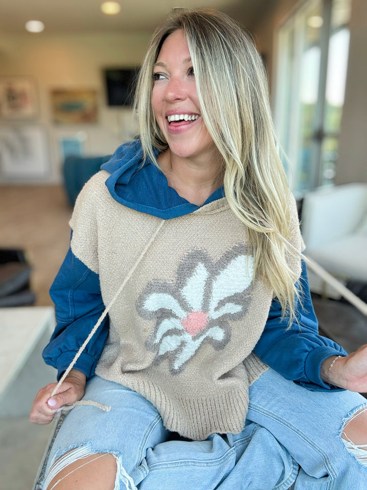 Flower Power Hooded Pullover