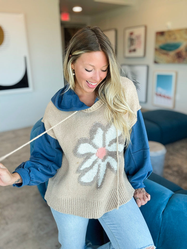 Flower Power Hooded Pullover