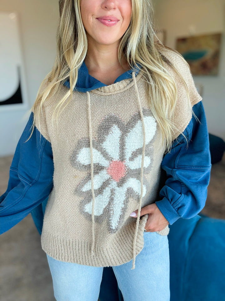 Flower Power Hooded Pullover
