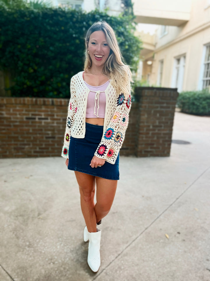Daily Affirmations Denim Skirt