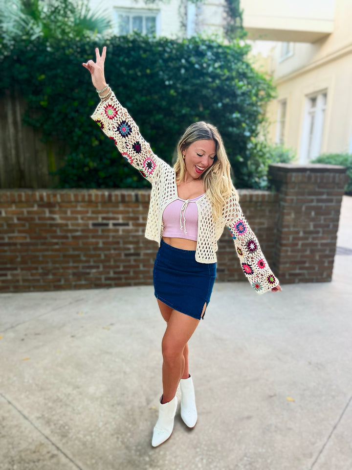 Daily Affirmations Denim Skirt