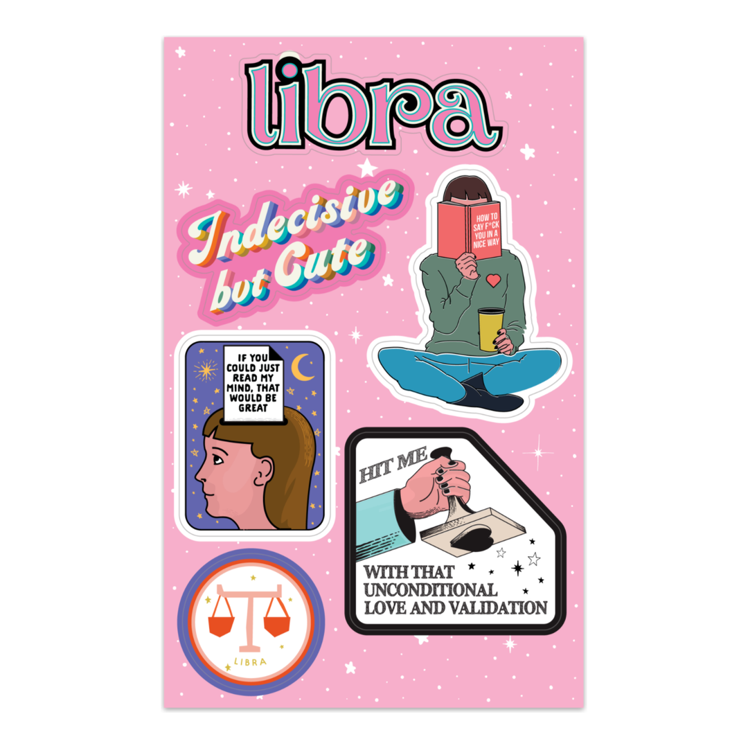 Libra Astrological Sticker Sheet