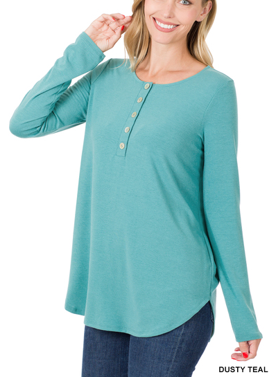 Lindsey Dolphin Hem Long Sleeve