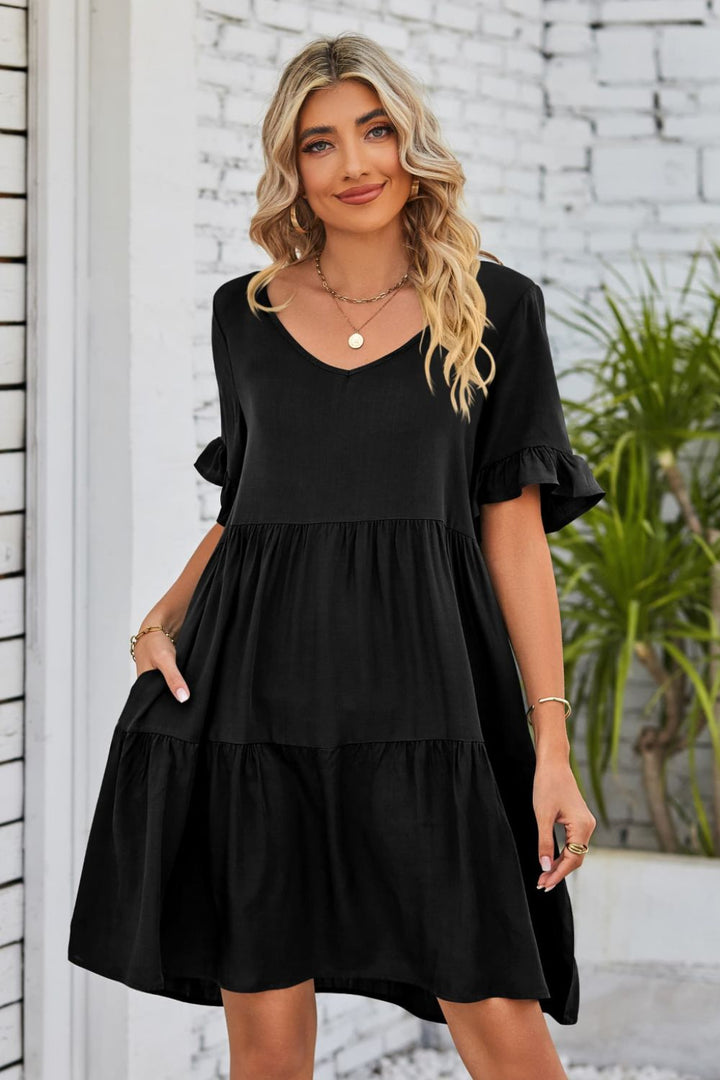 Sass & Class Tiered Ruffle Dress- 2 Colors