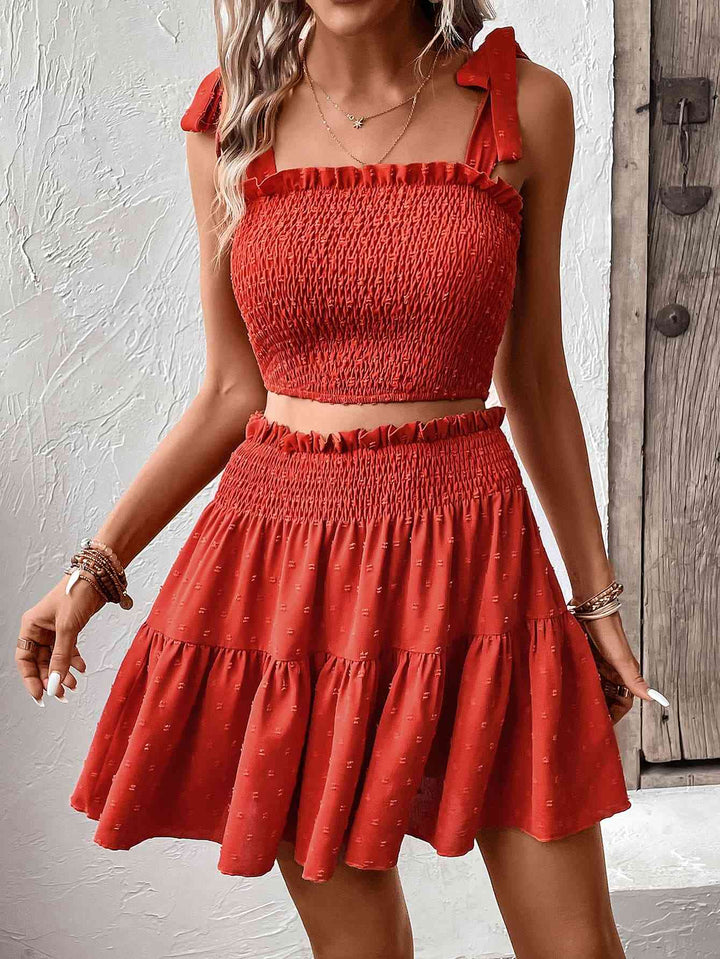Something in the Orange Smocked Frill Set