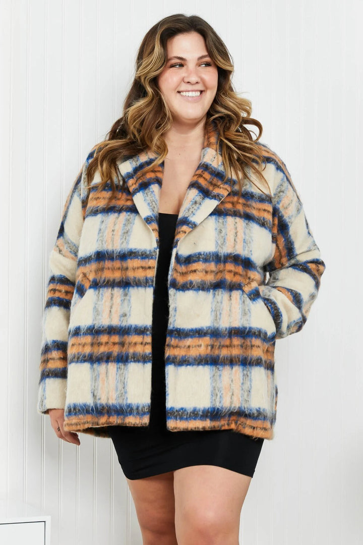 Neutral Ground Plaid Jacket