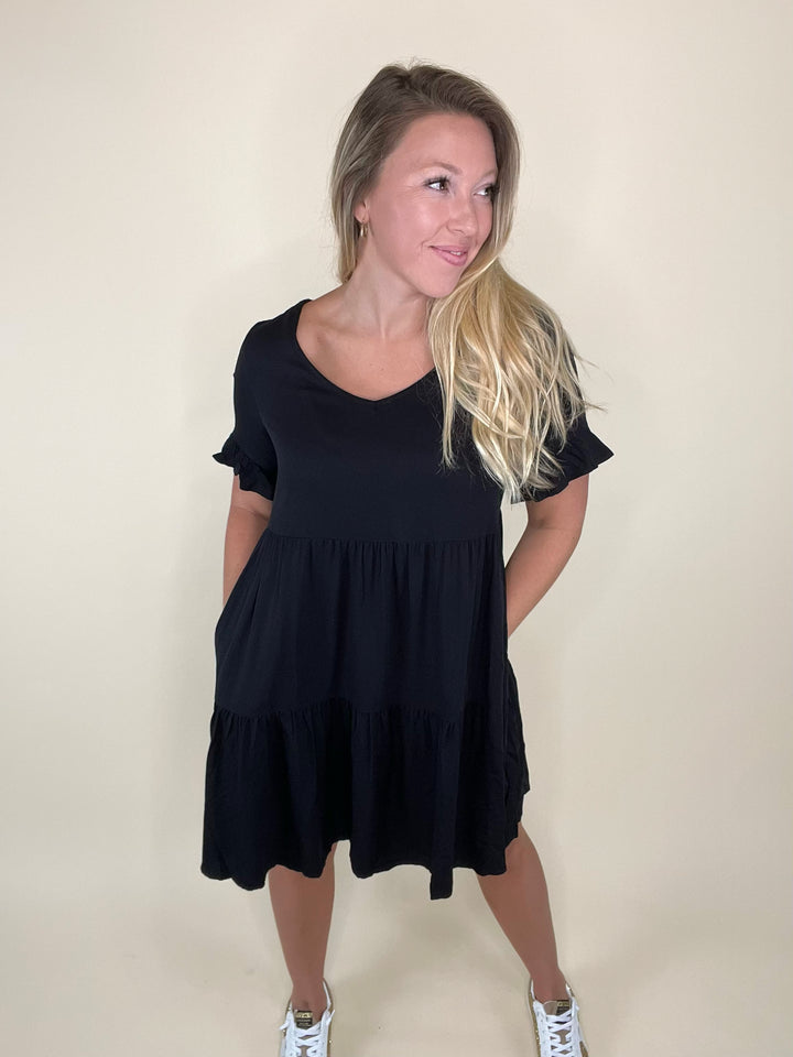 Sass & Class Tiered Ruffle Dress- 2 Colors